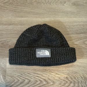 The North Face grey lined toque/beanie